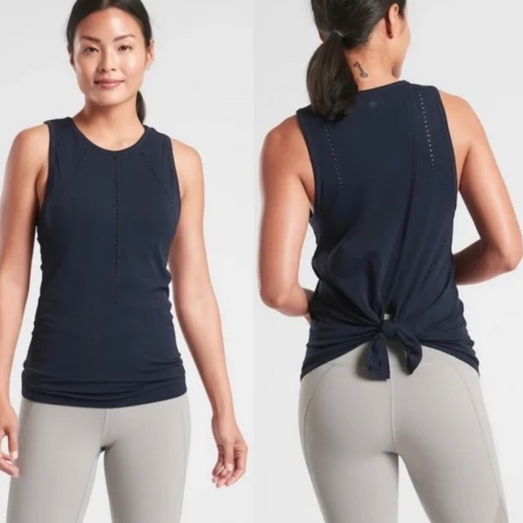 Athleta Foothill Seamless Tank Size XS Color Navy - Picture 2 of 10